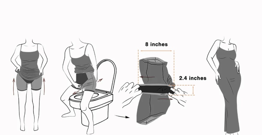 The discreet inner-shaper gusset on a Sleek & Sheek dress