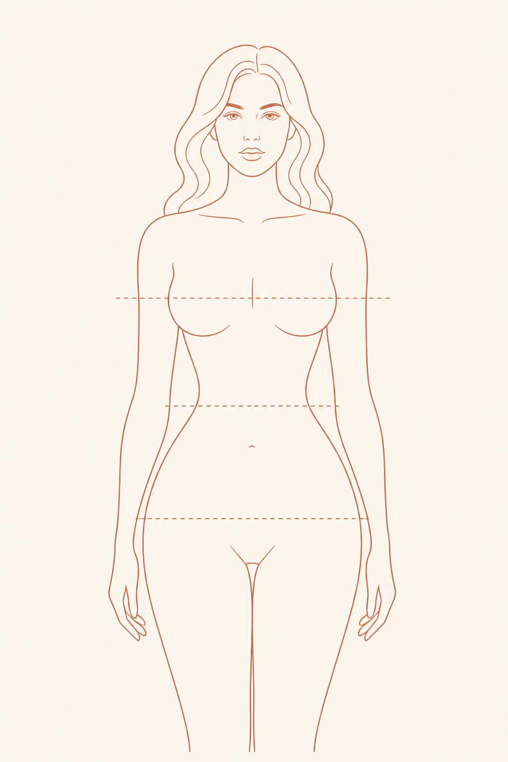 Hourglass body shape illustration
