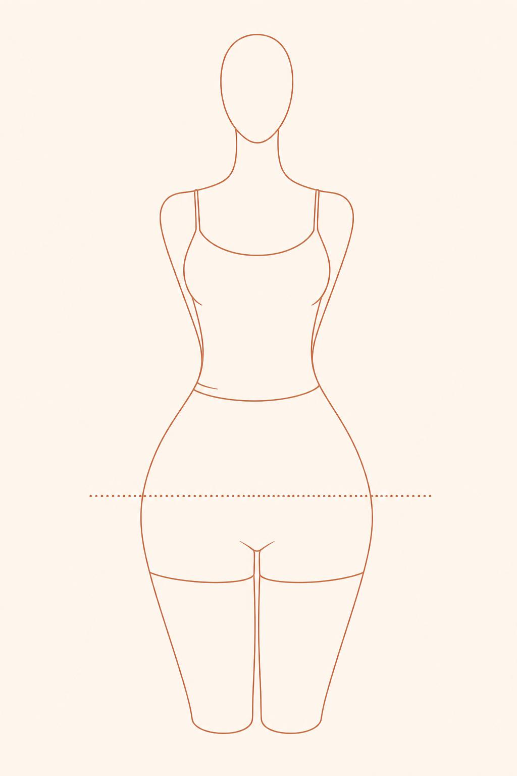 Pear body shape illustration